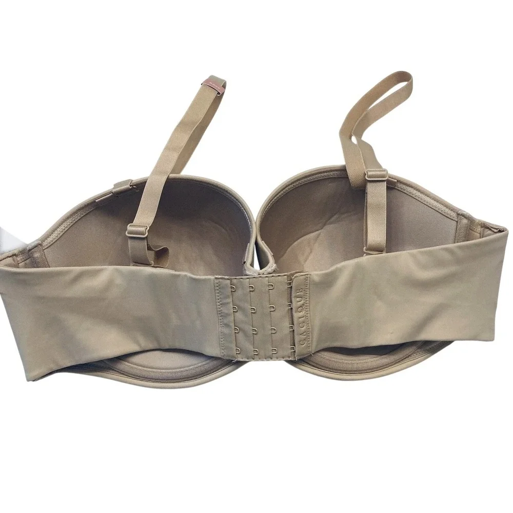 Cacique‎ Smooth Boost Strapless Bra Plus Size 40DD Beige Multi-Way Underwire NEW